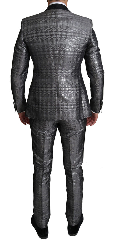 GOLD Silver Single Breasted 2 Piece Suit