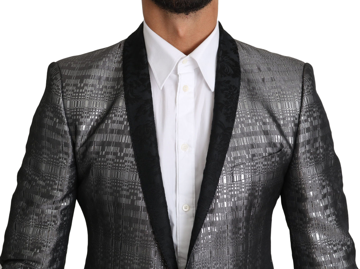 GOLD Silver Single Breasted 2 Piece Suit