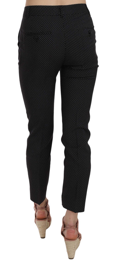 Polka Dot Slim Capri Trousers Tapered Pants