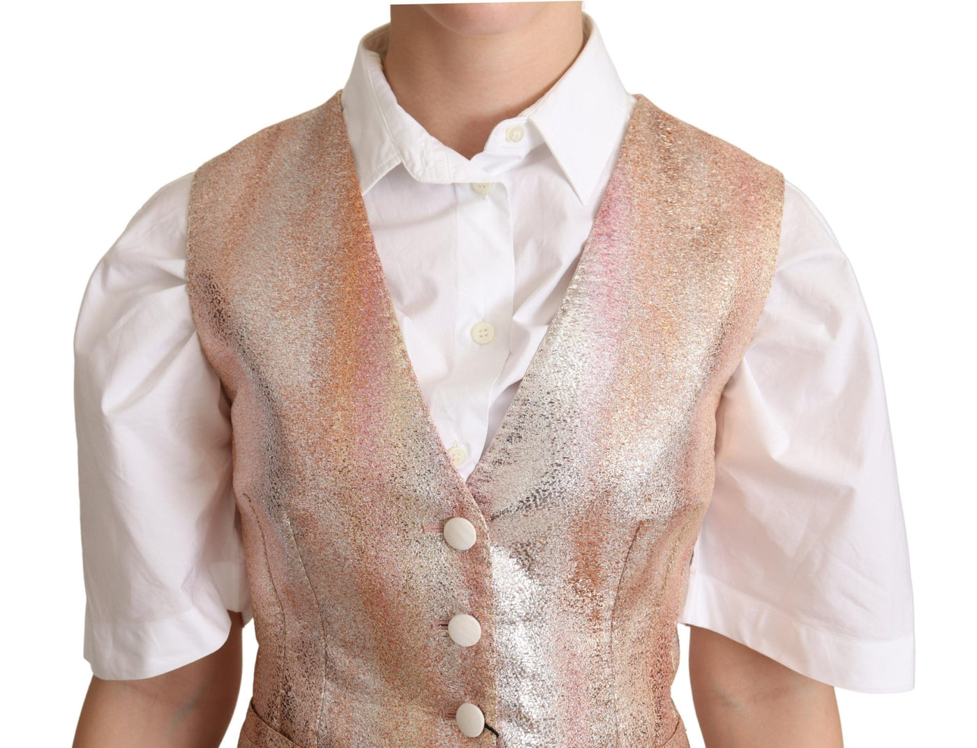 Pink Waistcoat Stripe Waistcoat Vest Top