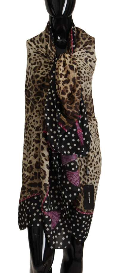 Multicolor Leopard Neck Wrap Shawl Scarf