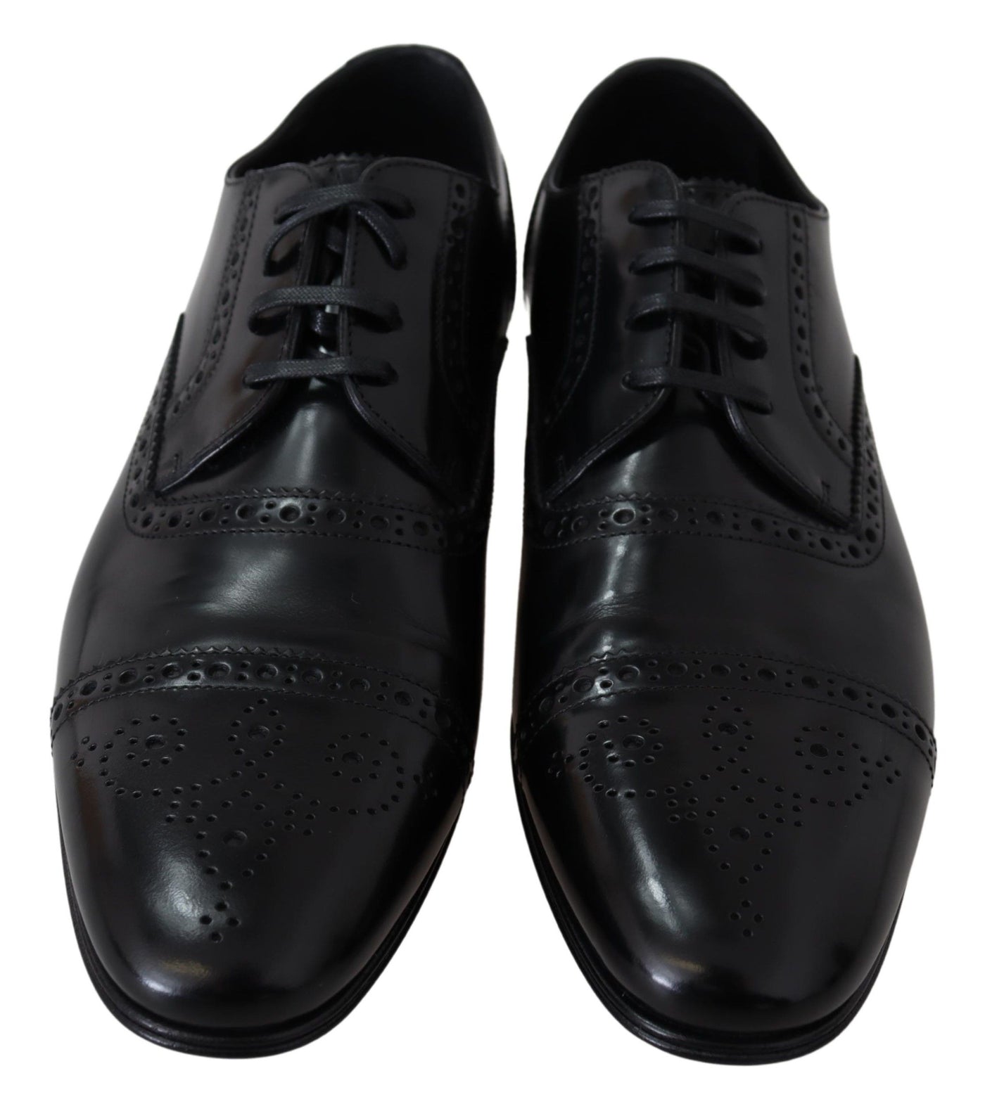 Black Leather Men Derby Formal Loafers Shoes