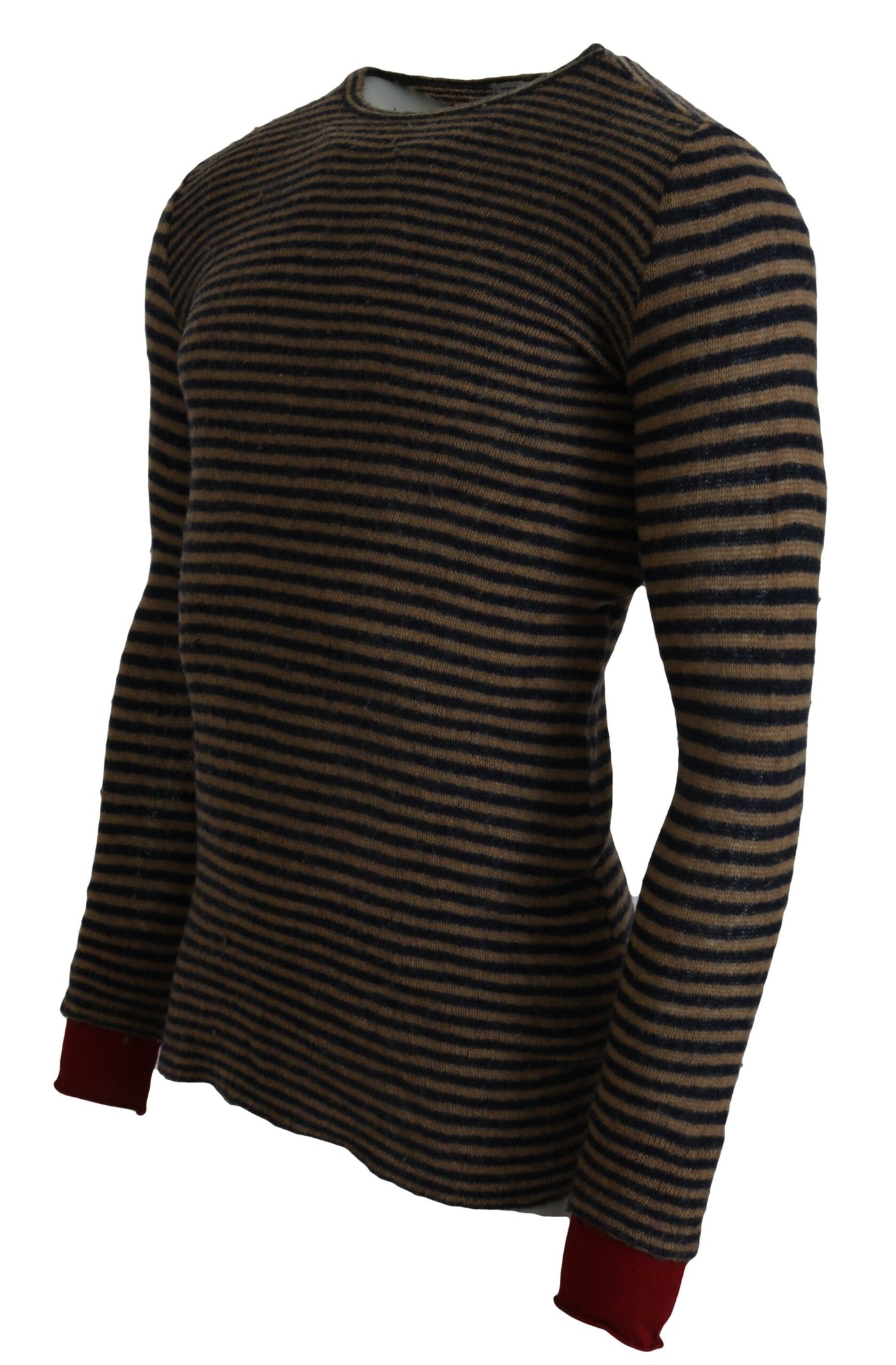 Multicolor Stripes Wool Crewneck Pullover Sweater