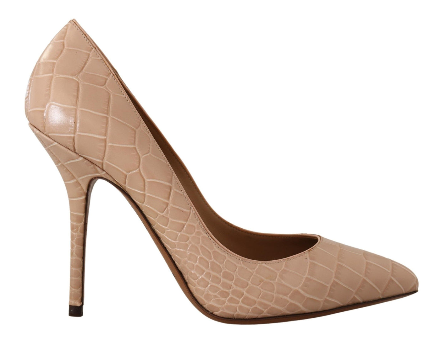 Beige Leather Bellucci Heels Pumps Shoes