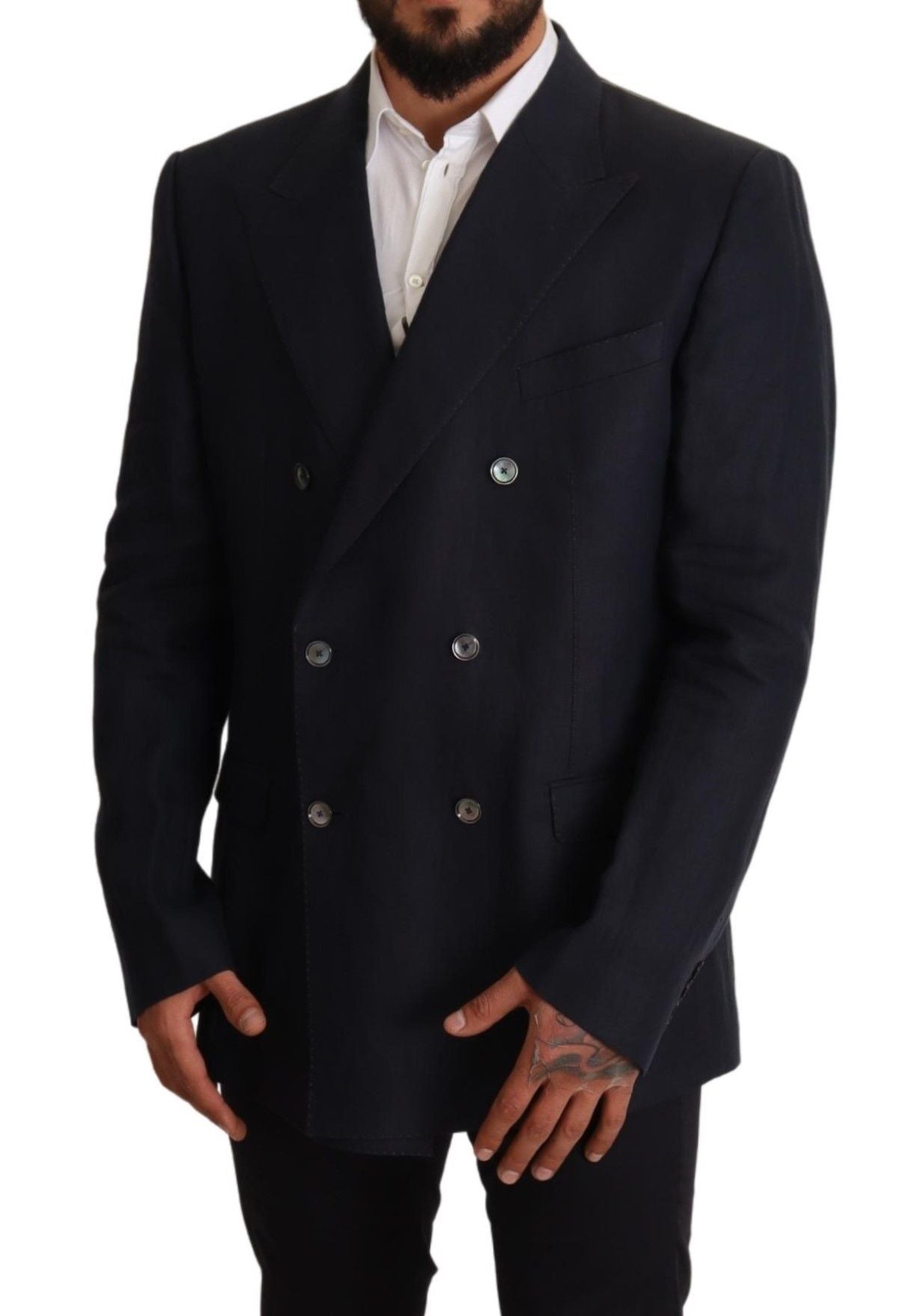 Blue Linen TAORMINA Jacket Coat Blazer