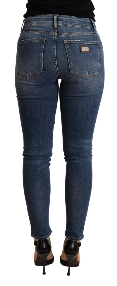 Blue Skinny Denim Cotton Stretch Trouser Jeans