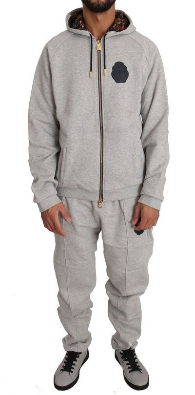 Gray Cotton Sweater Pants Tracksuit