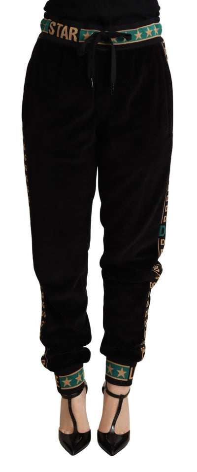 Black Star Logo Embroidered Sweatpants Pants