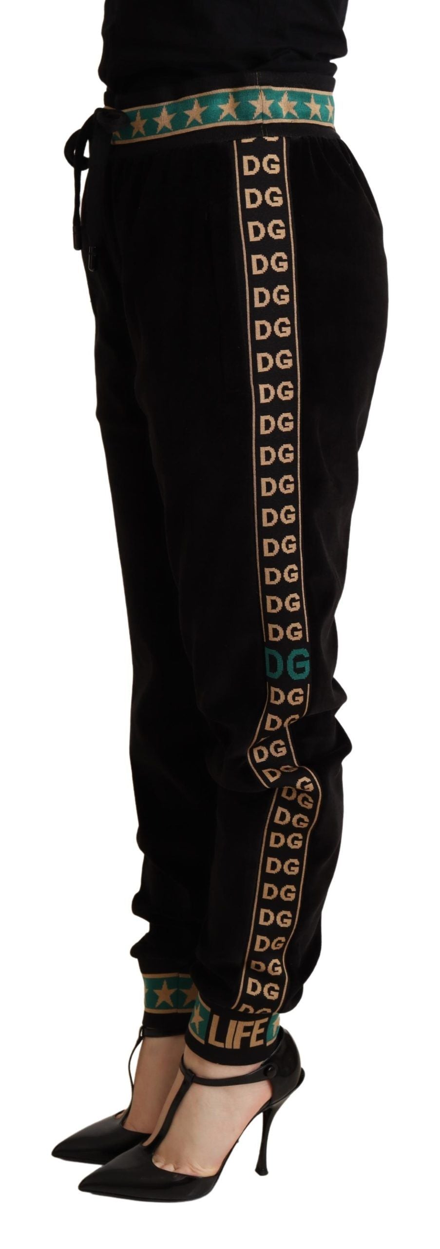 Black Star Logo Embroidered Sweatpants Pants