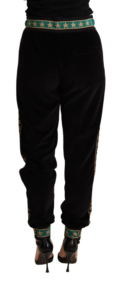 Black Star Logo Embroidered Sweatpants Pants