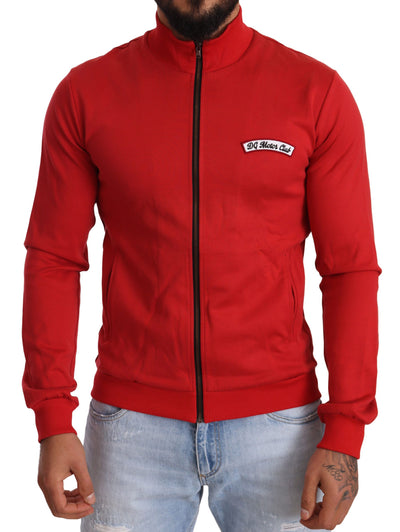 Red DG Motor Club Zipper Stretch Sweater