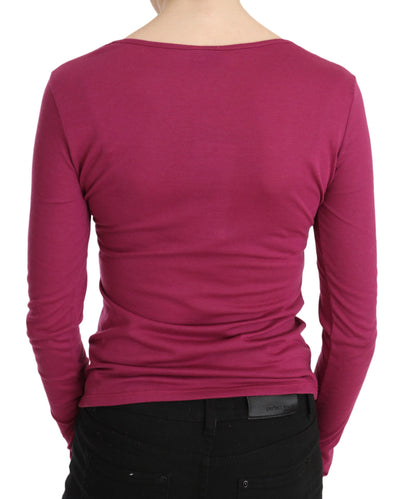 Pink Exte Crystal Embellished Long Sleeve Top