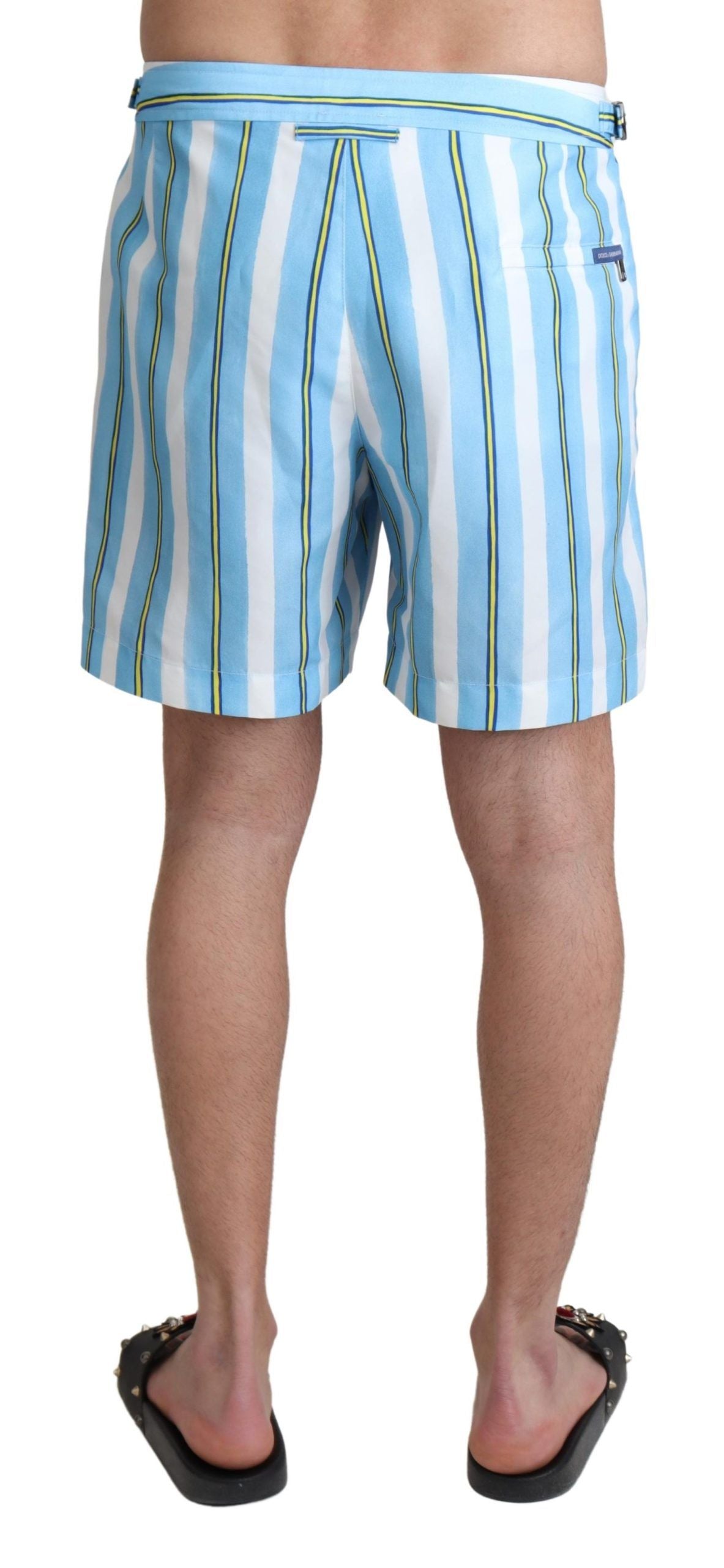 Blue Striped Beachwear Swimshorts