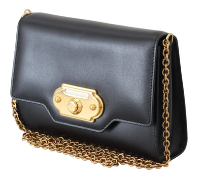 Black Small WELCOME Leather Crossbody Bag