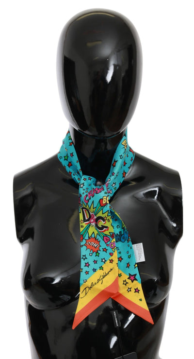 Multicolor Silk WOW Necktie Shawl Scarf