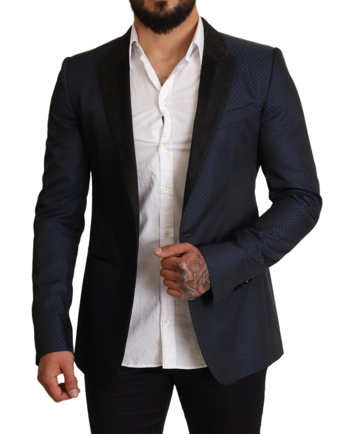 Blue Wool Slim Fit MARTINI Blazer Jacket