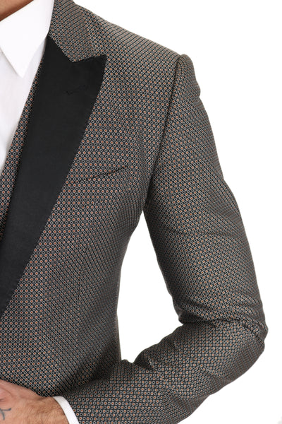 Blazer Vest 2 Piece Gray MARTINI Pattern