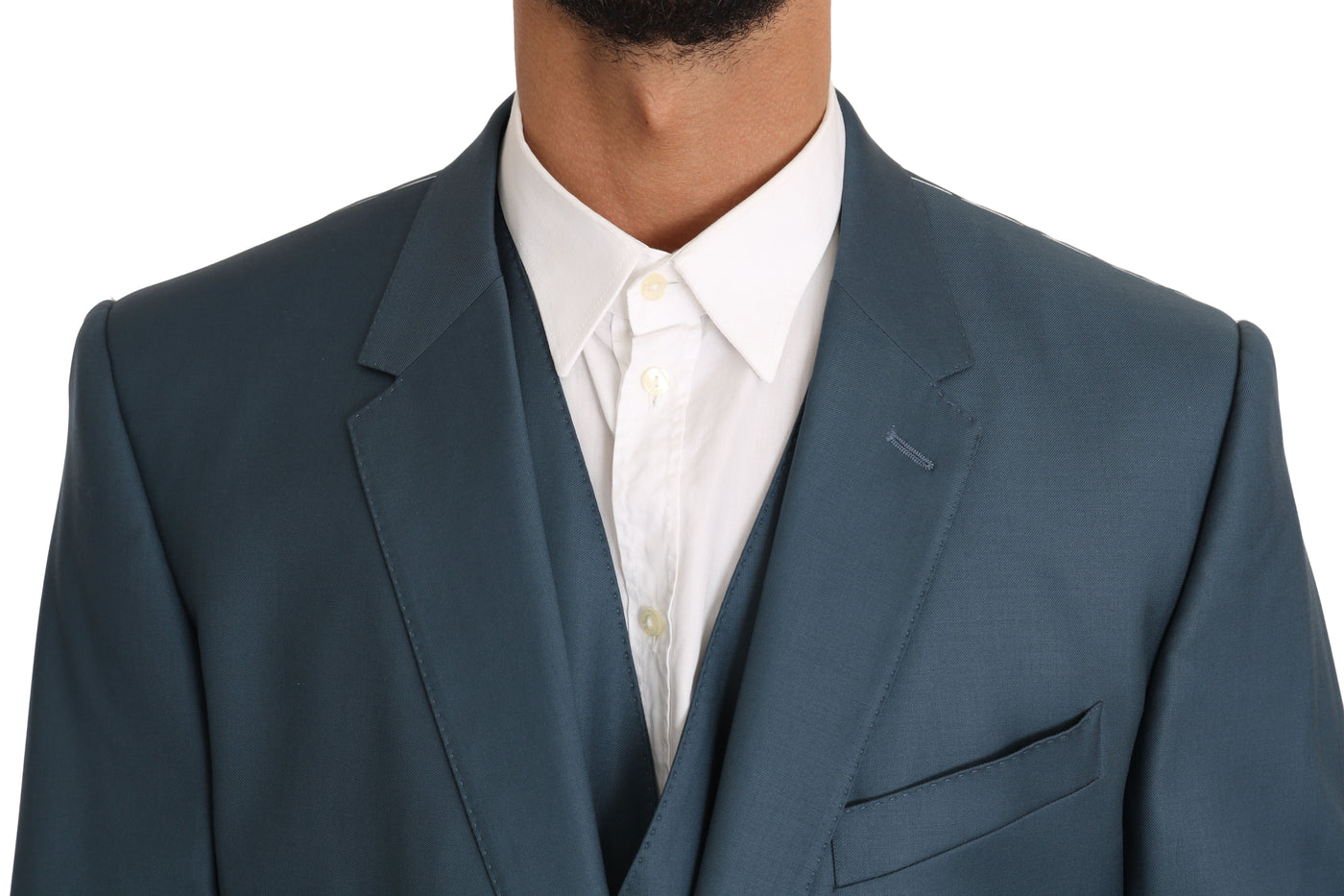 Blazer Vest 2 Piece Blue MARTINI Wool