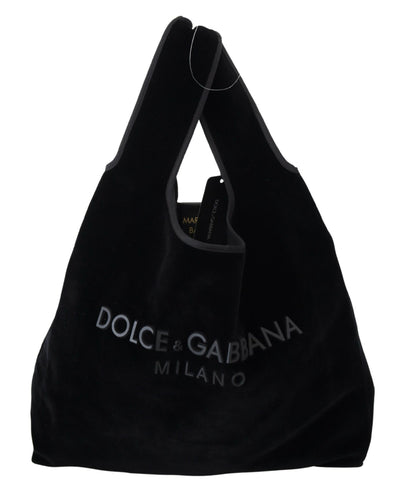 Black Velvet Shopping Tote Bag