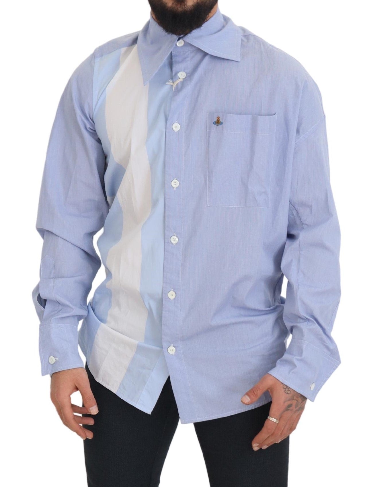 Multicolor Stripes Button Down Collared Shirt