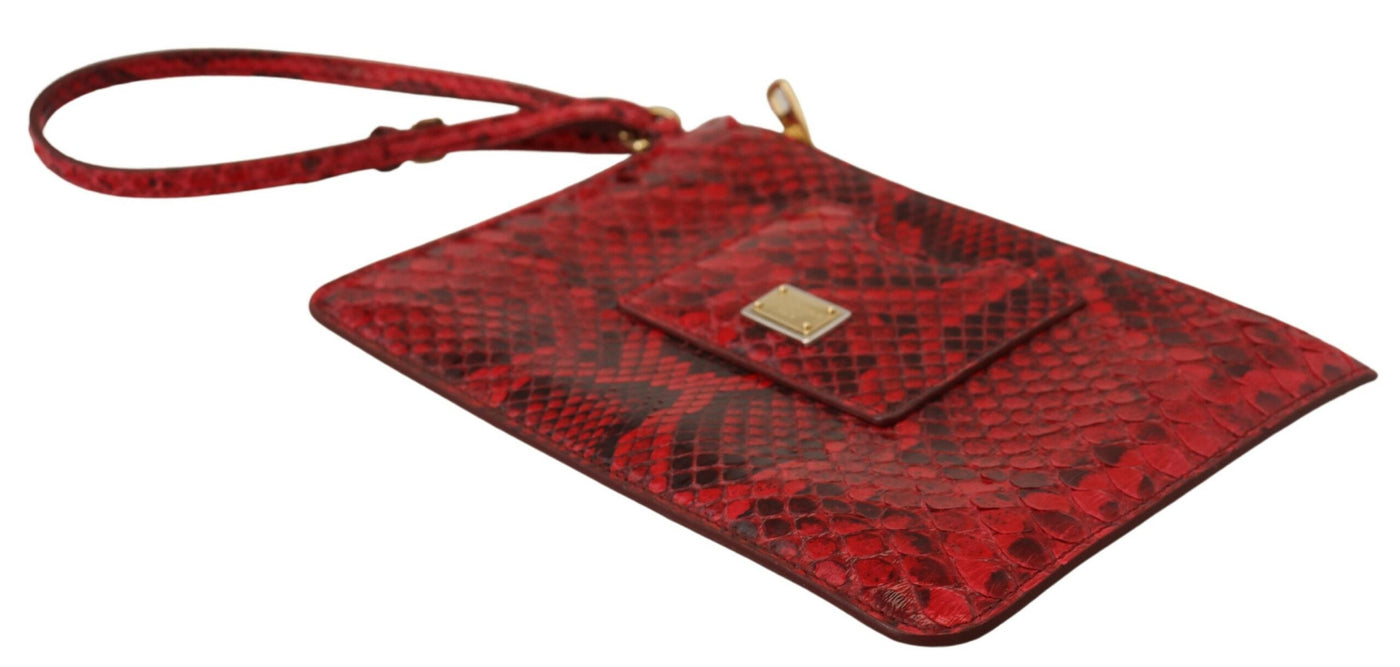 Red Leather Ayers Clutch Purse Wristlet Hand