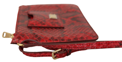 Red Leather Ayers Clutch Purse Wristlet Hand