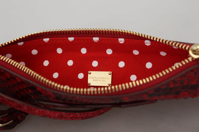 Red Leather Ayers Clutch Purse Wristlet Hand