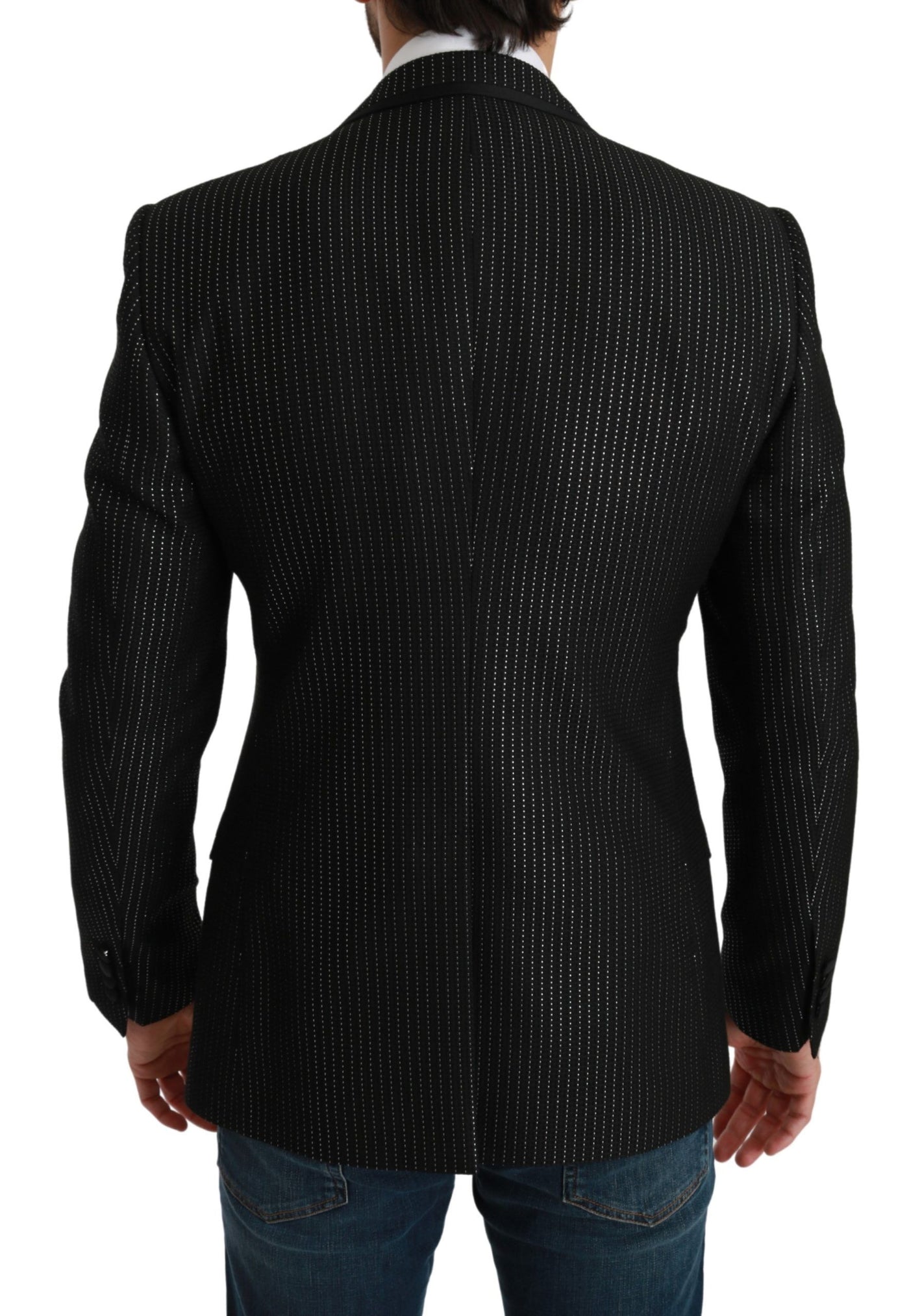 Black Striped Single Breasted MARTINI Blazer