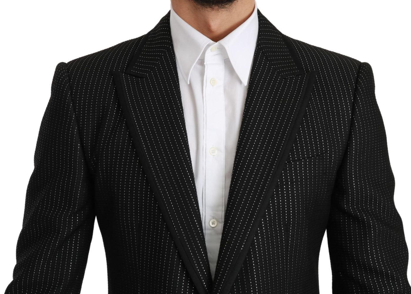 Black Striped Single Breasted MARTINI Blazer