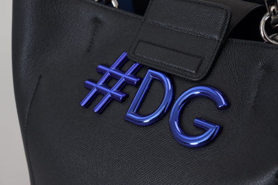 Black Leather Dauphine #DG Shopping BEATRICE Bag