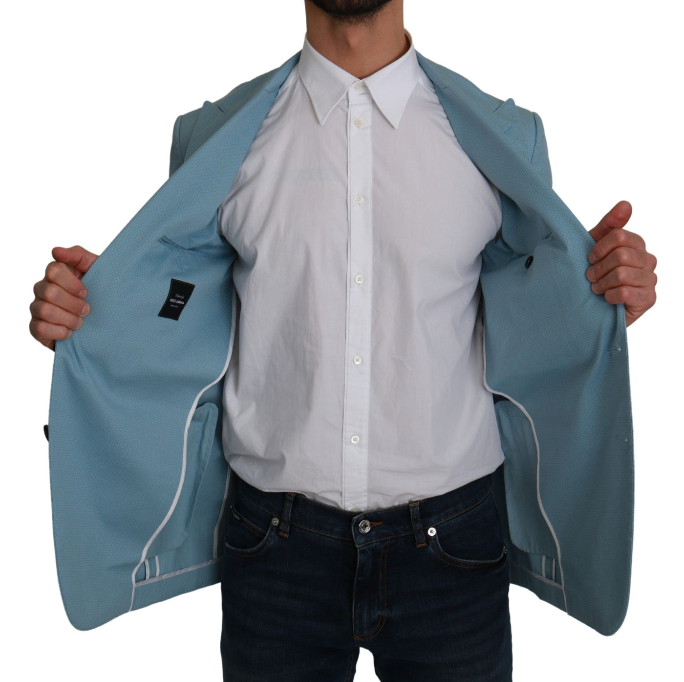 Blue Slim Fit Coat Jacket MARTINI Blazer