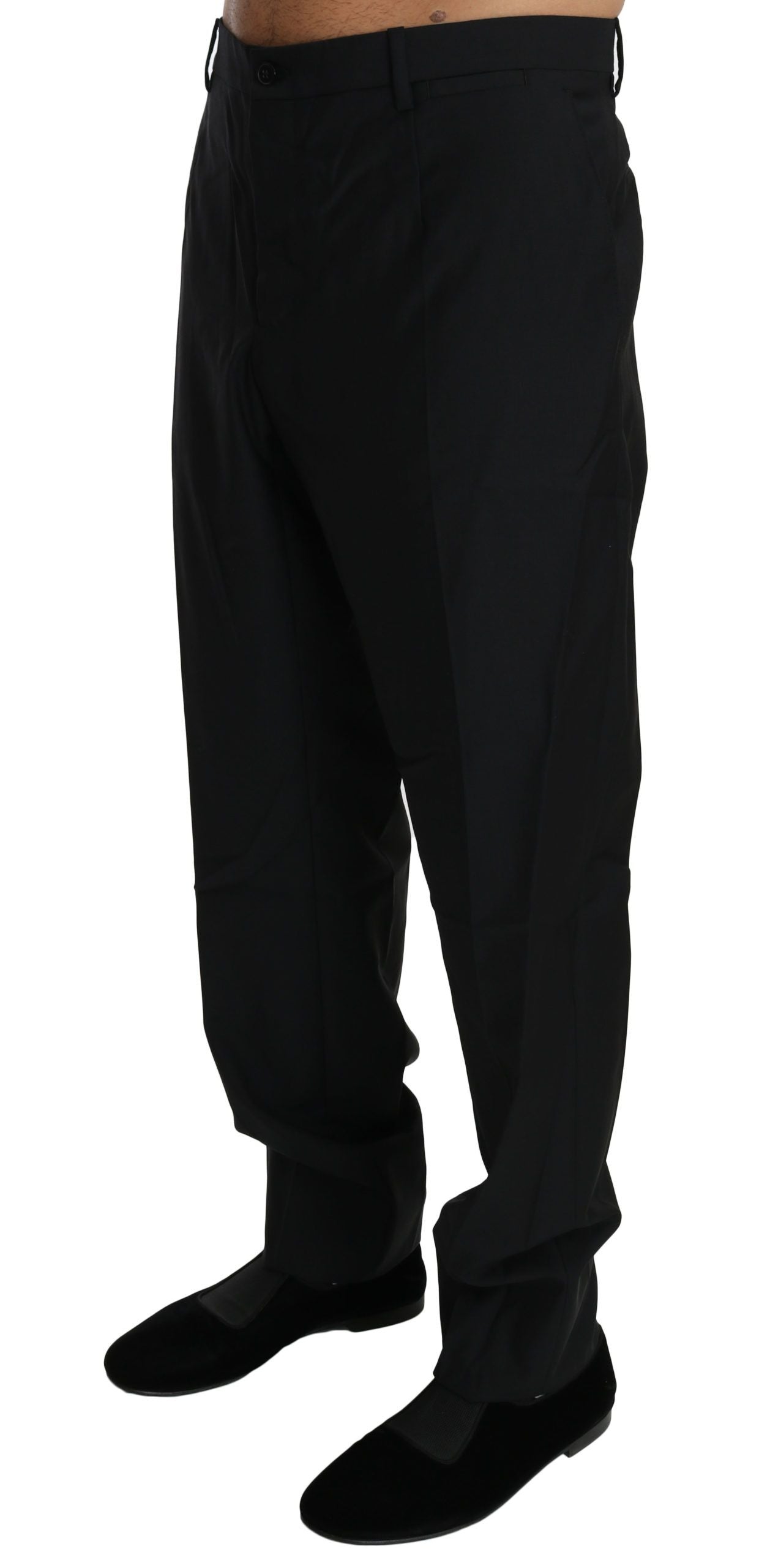 Black Dress Formal Trouser Men Wool Pants