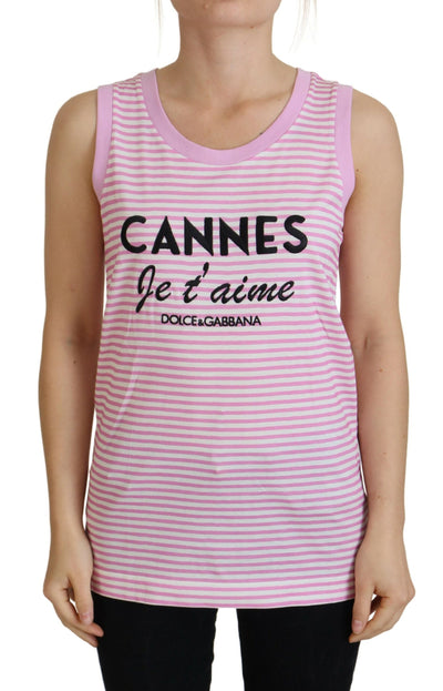 White Pink CANNES Top Exclusive T-shirt