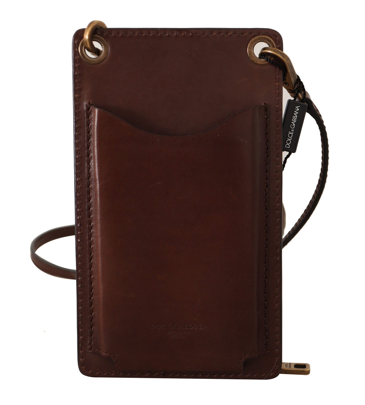 Brown Leather Wallet Cross Body Card Slot Pocket Wallet