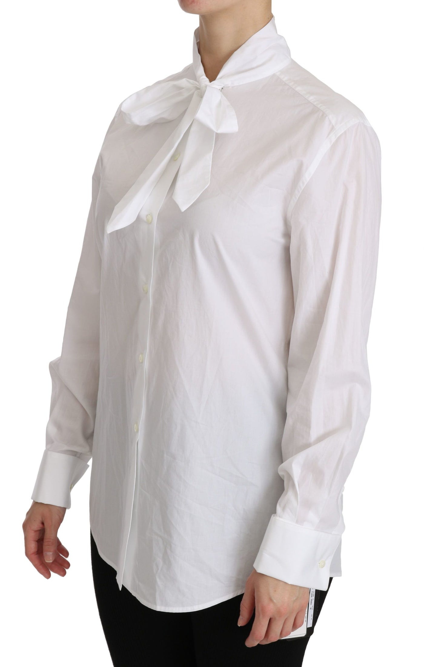 White Turtle Neck Long Sleeve Polo Shirt