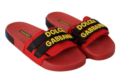 Red Slides Slippers Logo Outlet Sandals Shoes