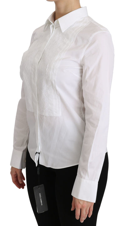 White Collared Long Sleeve Polo Shirt