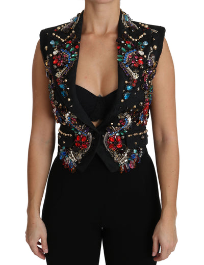 Black Crystal Sicily Vest Waistcoat