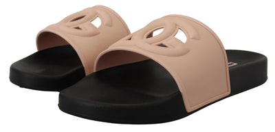 Pink Rubber Slides Slippers Womens Sandals