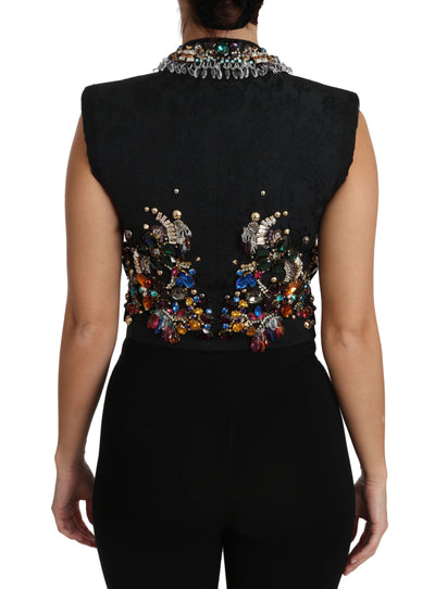 Black Crystal Sicily Vest Waistcoat