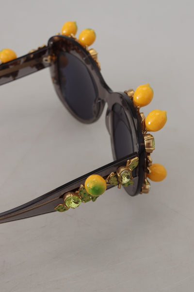 Gray Acetate Crystals Lemon Applique DG4283B Sunglasses