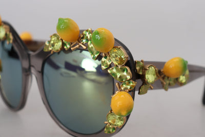 Gray Acetate Crystals Lemon Applique DG4283B Sunglasses