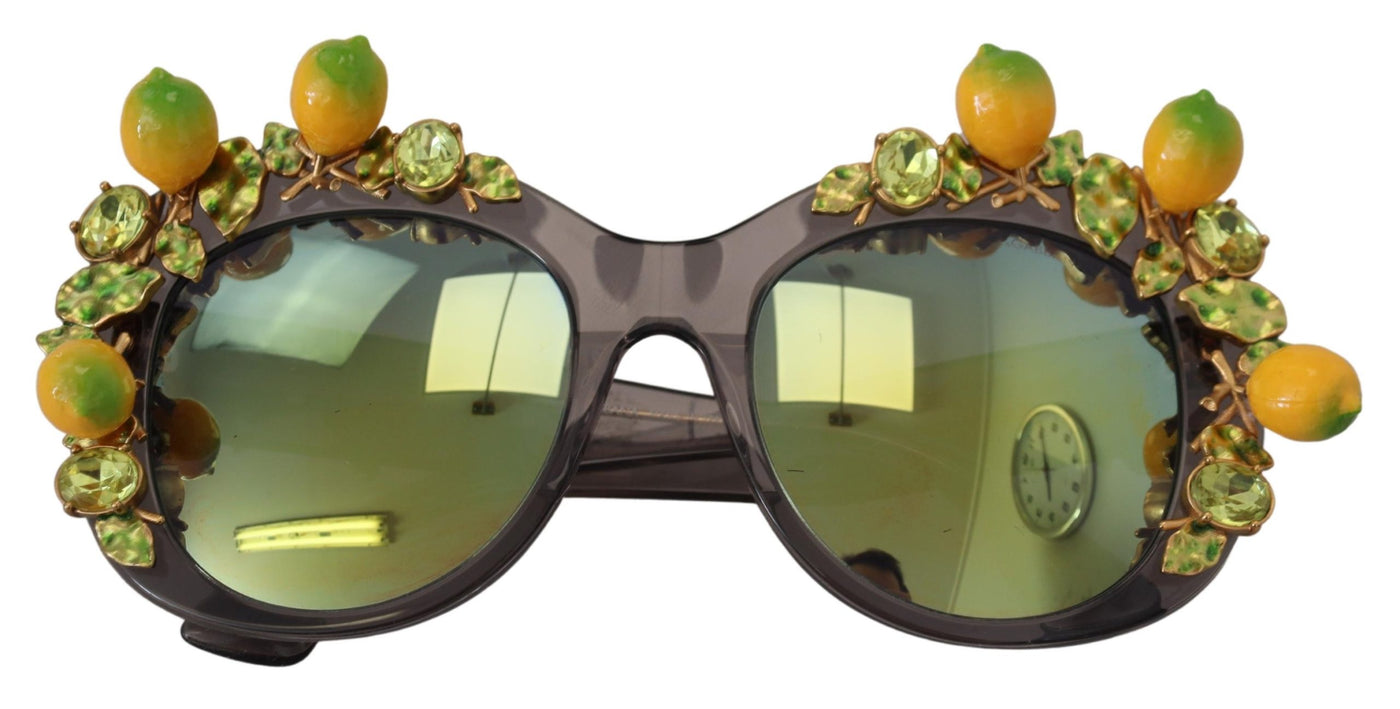 Gray Acetate Crystals Lemon Applique DG4283B Sunglasses