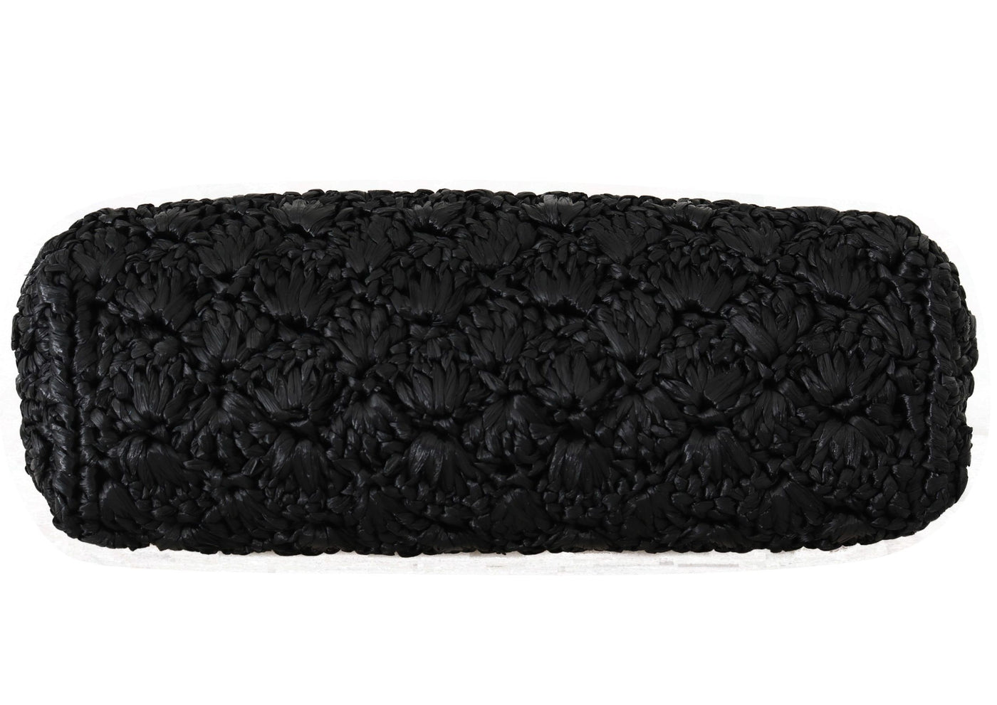 Black Raffia Leather Borse VANDA Carretto Purse