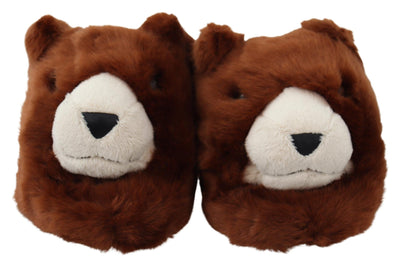 Brown Teddy Bear Slippers Sandals Shoes