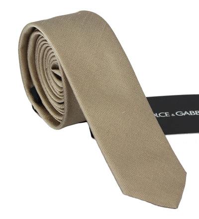 Solid Light Brown 100% Silk Classic Wide Necktie Tie