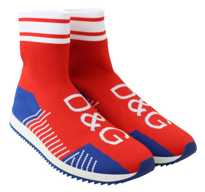 Blue Red Sorrento Logo Sneakers Socks Shoes