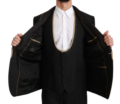 Black Single Breasted 3 Piece SICILIA Suit