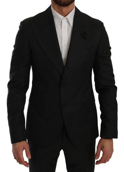 Black Crystal Bee Slim Fit 2 Piece Suit