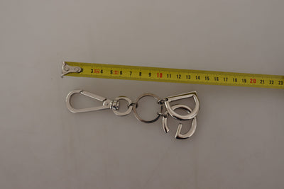 Silver Tone Brass Keyring DG Logo Keychain